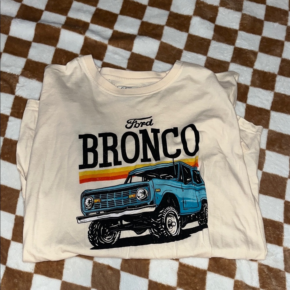 Ford Bronco T-Shirt in Cream and Blue